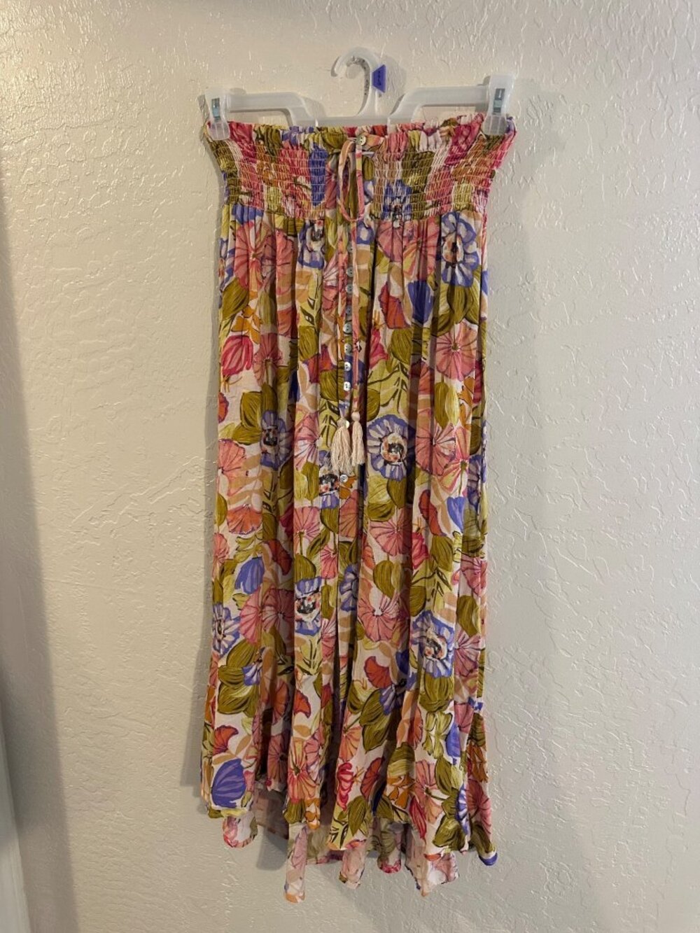 Rachel Zoe Los Angeles Floral Front Slit High Waisted Button Front Maxi Skirt - Picture 3 of 12